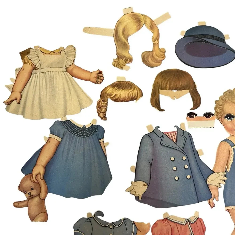 Vtg Winkie & Blinkie Paper Dolls Flutter‎ Eyes 13